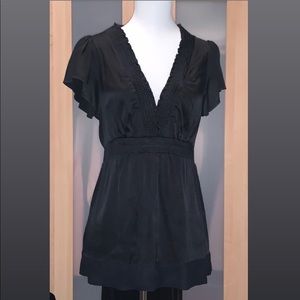 Vintage silk blouse BCBG xxs Black